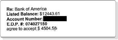 TPH  Saved  $7943.6 with Bank of America (Collect Corp)