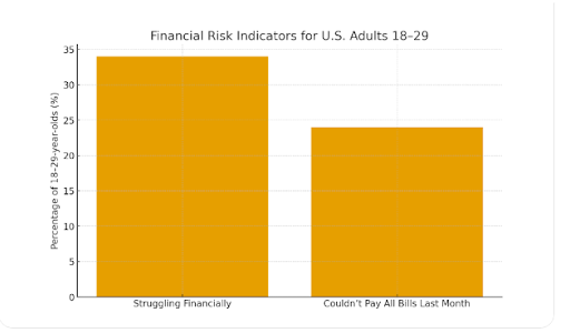 US adults financial risk infographic