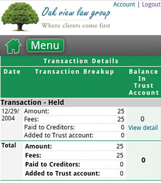 Transaction details