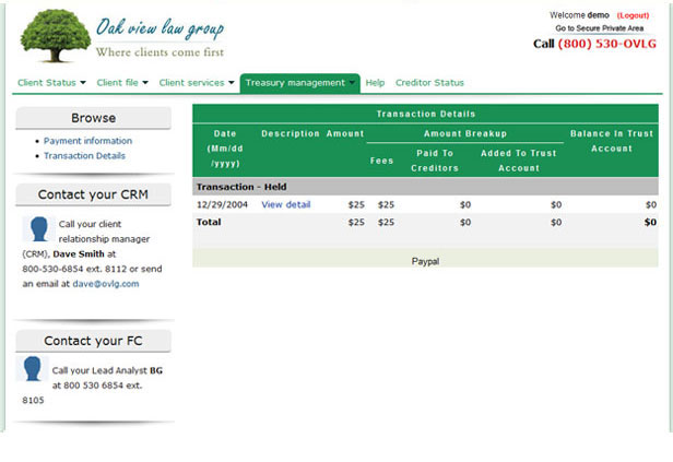 Transaction details