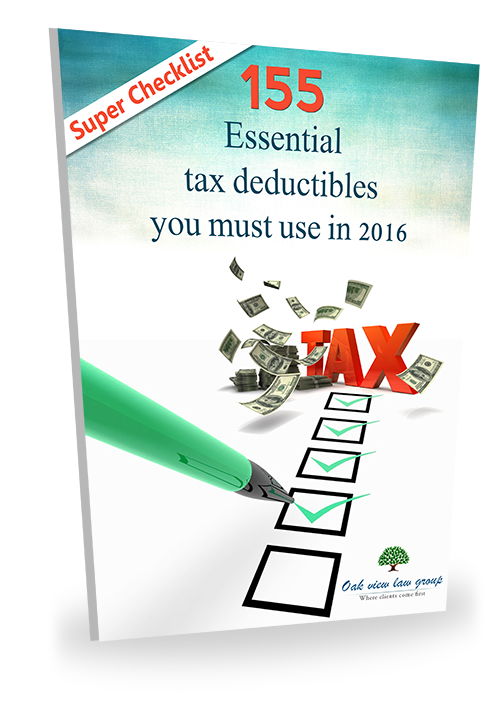 155 Essential tax deductible checklist you must use in 2016