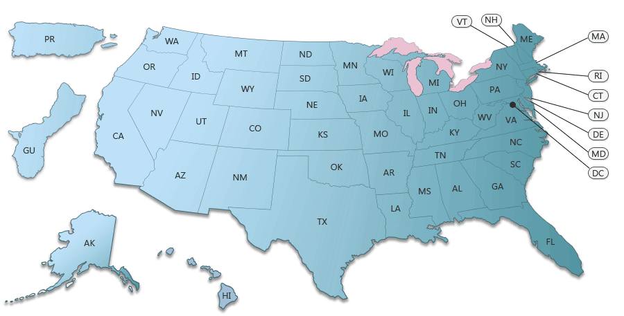 Map of USA