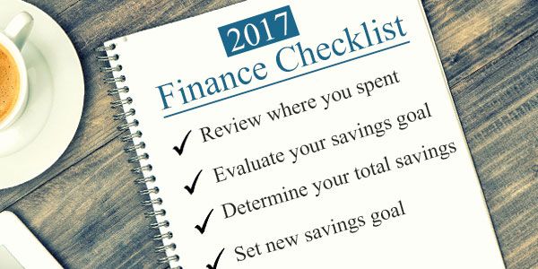 2017 Year-End personal finance checklist to become financially organised