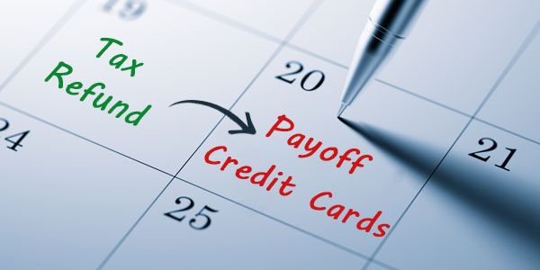 Why is tax refund ideal for avoiding credit card debt blue?