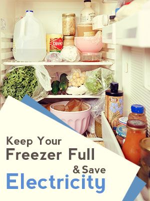 Keep Your Freezer Full to Save Electricity