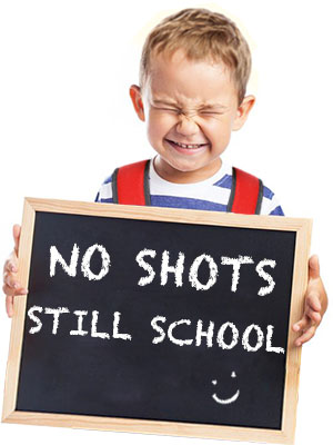 no shots but you can go to school