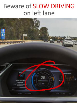 Don't drive slow on the left lane