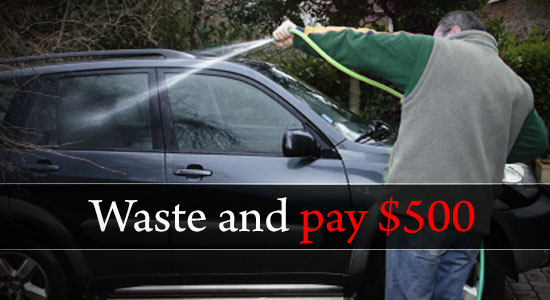Waste water and pay $500 – The new law in California due to the prolonged dry spell 