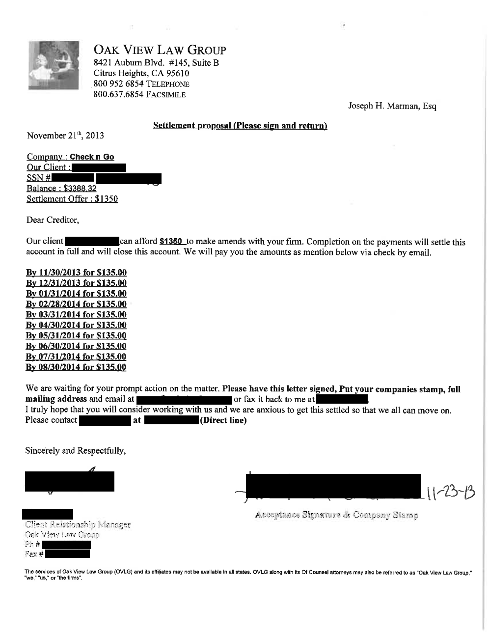 Client AB1 from CA saved $1,528