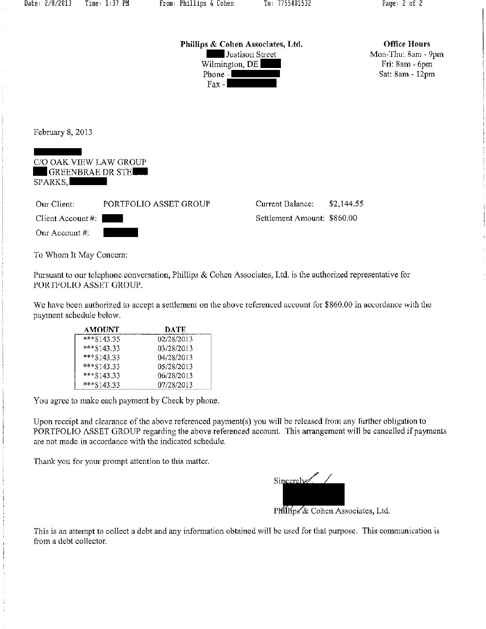 Client AD2 from ME saved $7,803
