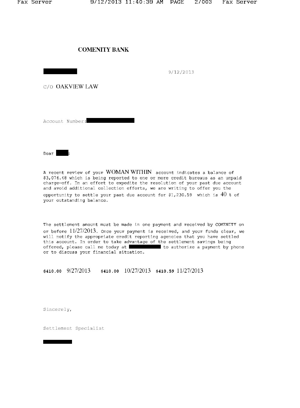 Client AD2 from ME saved $7,803
