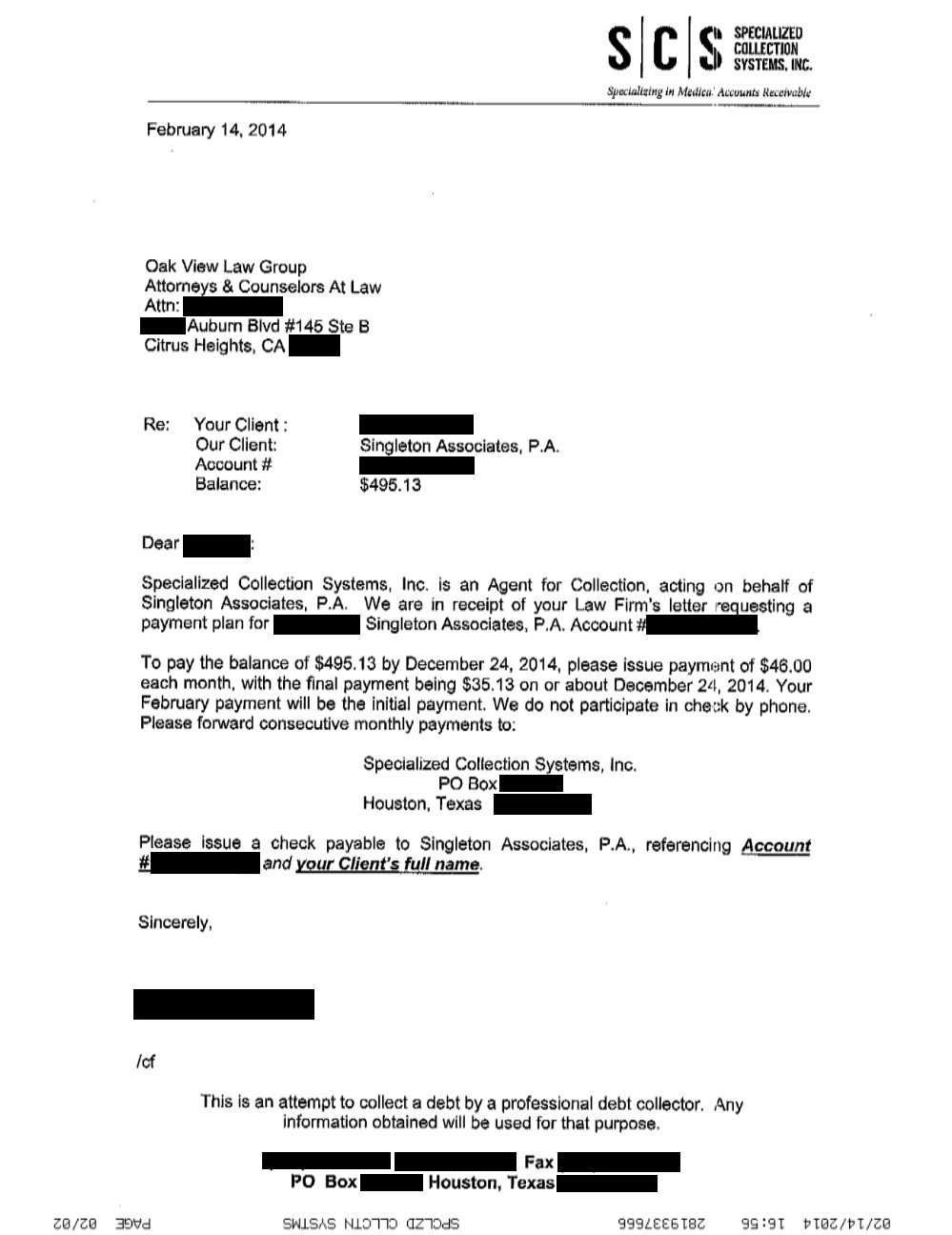Client BJ1 from TX saved $1,383