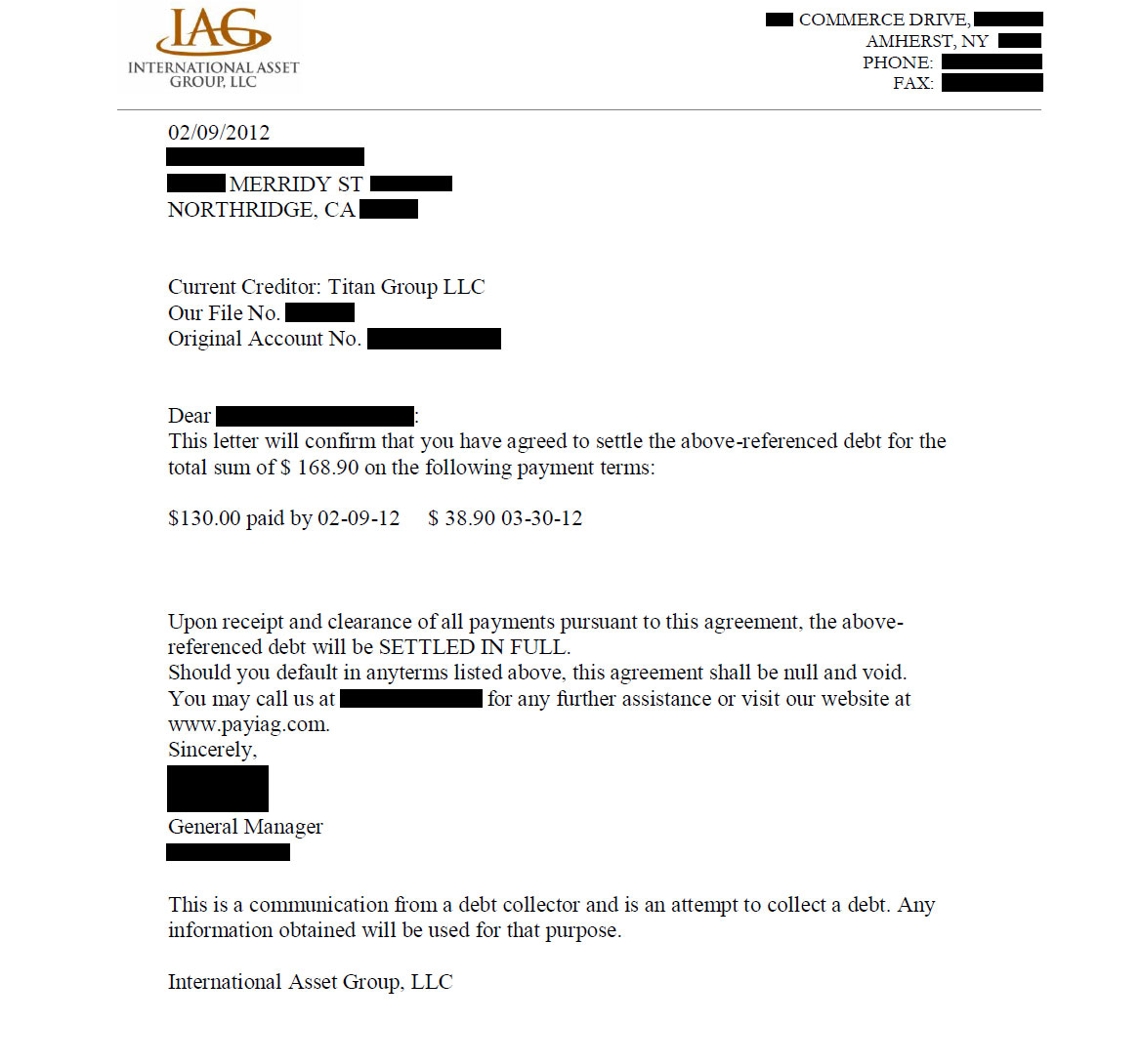 Client BLH from CA saved $3,727