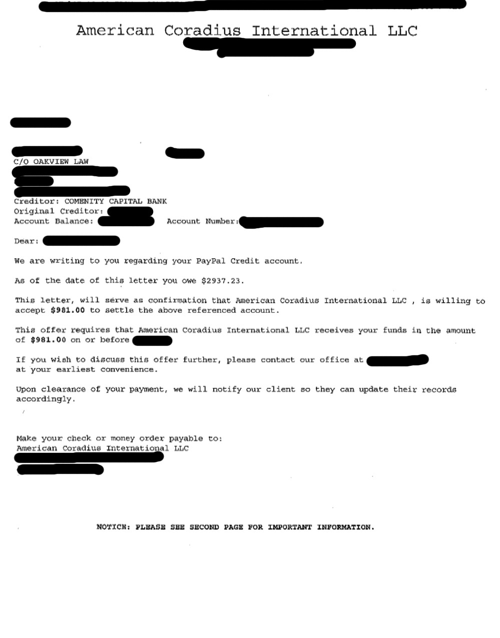 Client BM from NJ saved $12,708