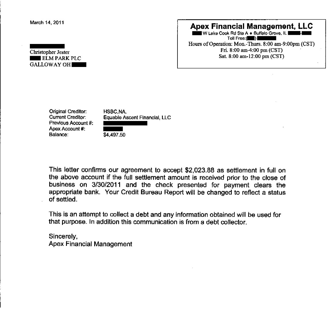 Client CAJ from OH saved $8,938