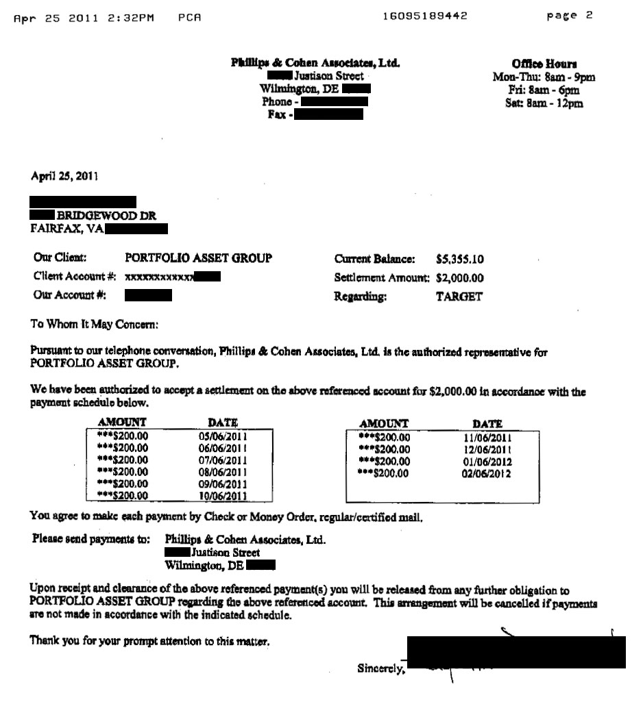Client CF from VA saved $8,485