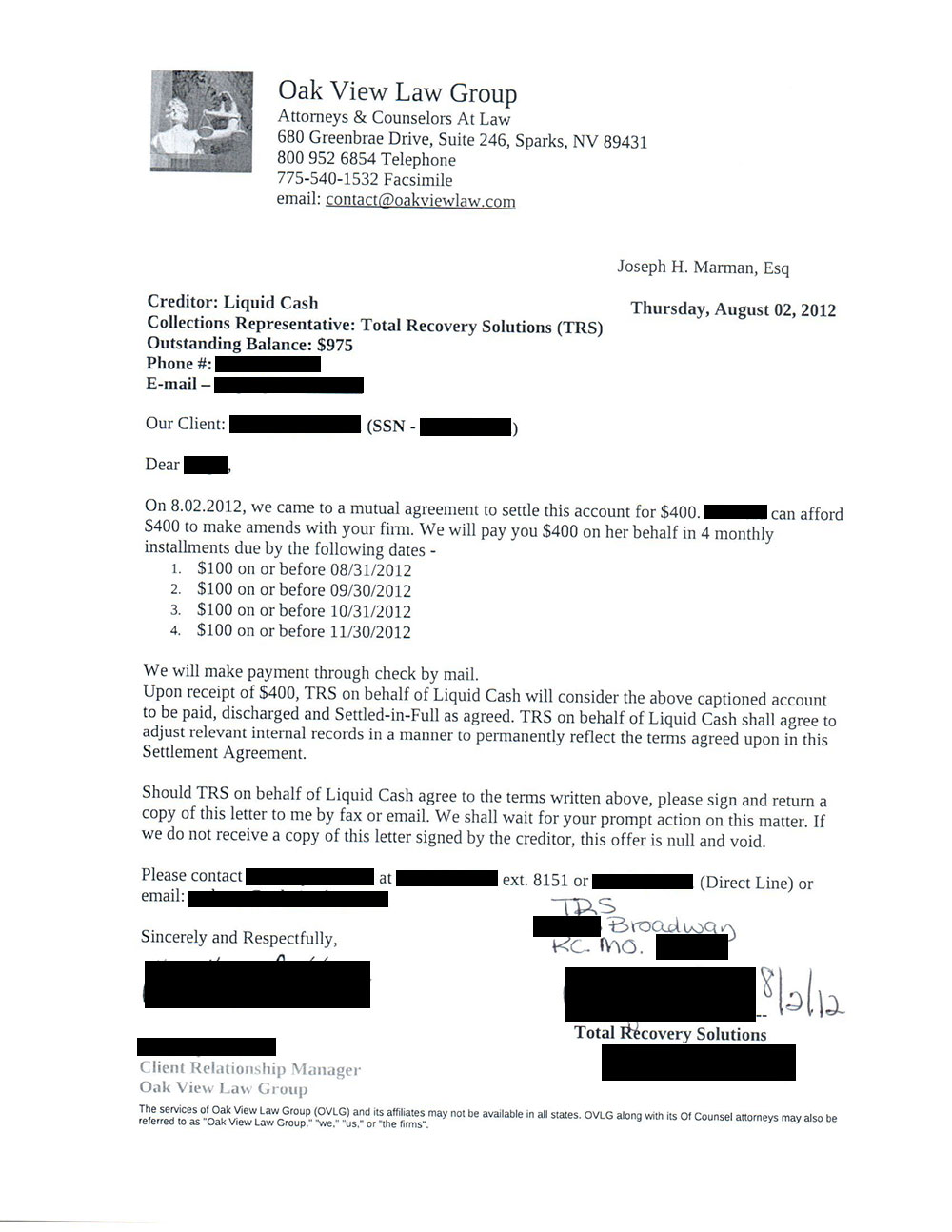Client CF1 from NJ saved $3,034
