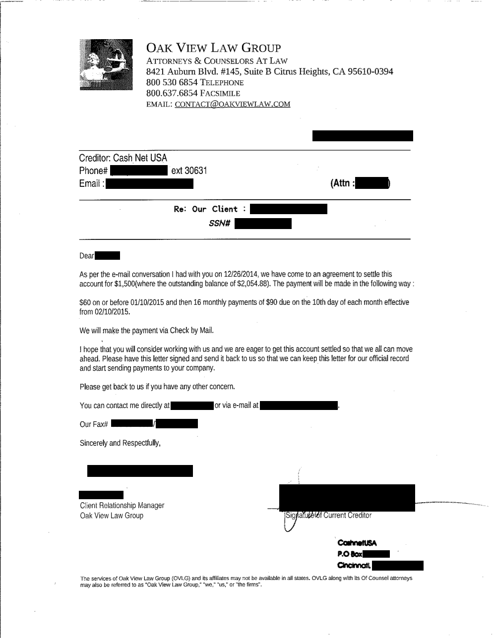Client CJ1 from CA saved $1,134