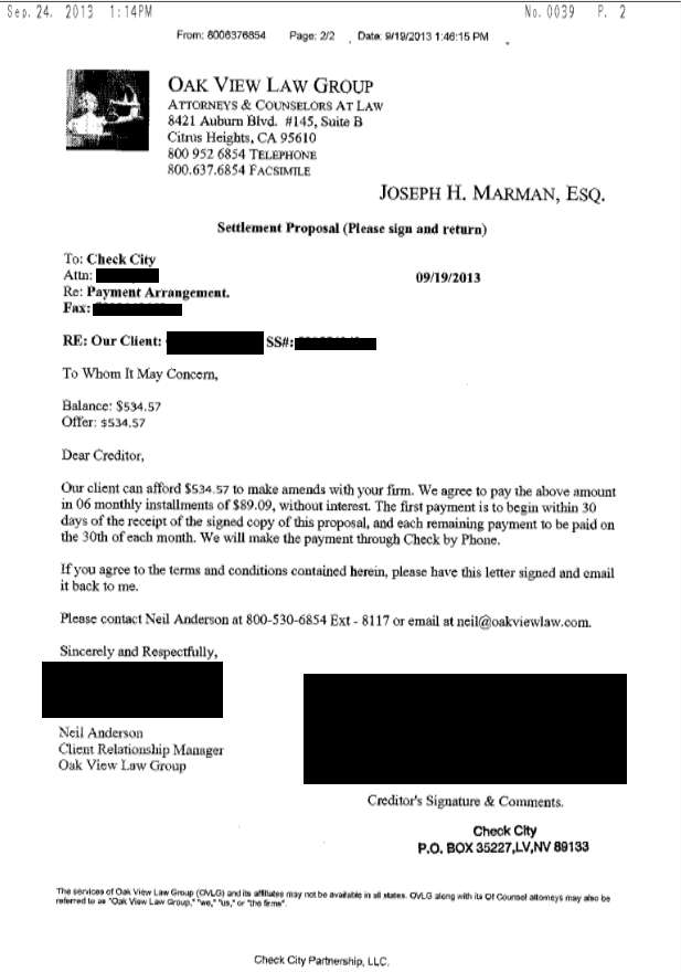 Client CW from NV saved $411