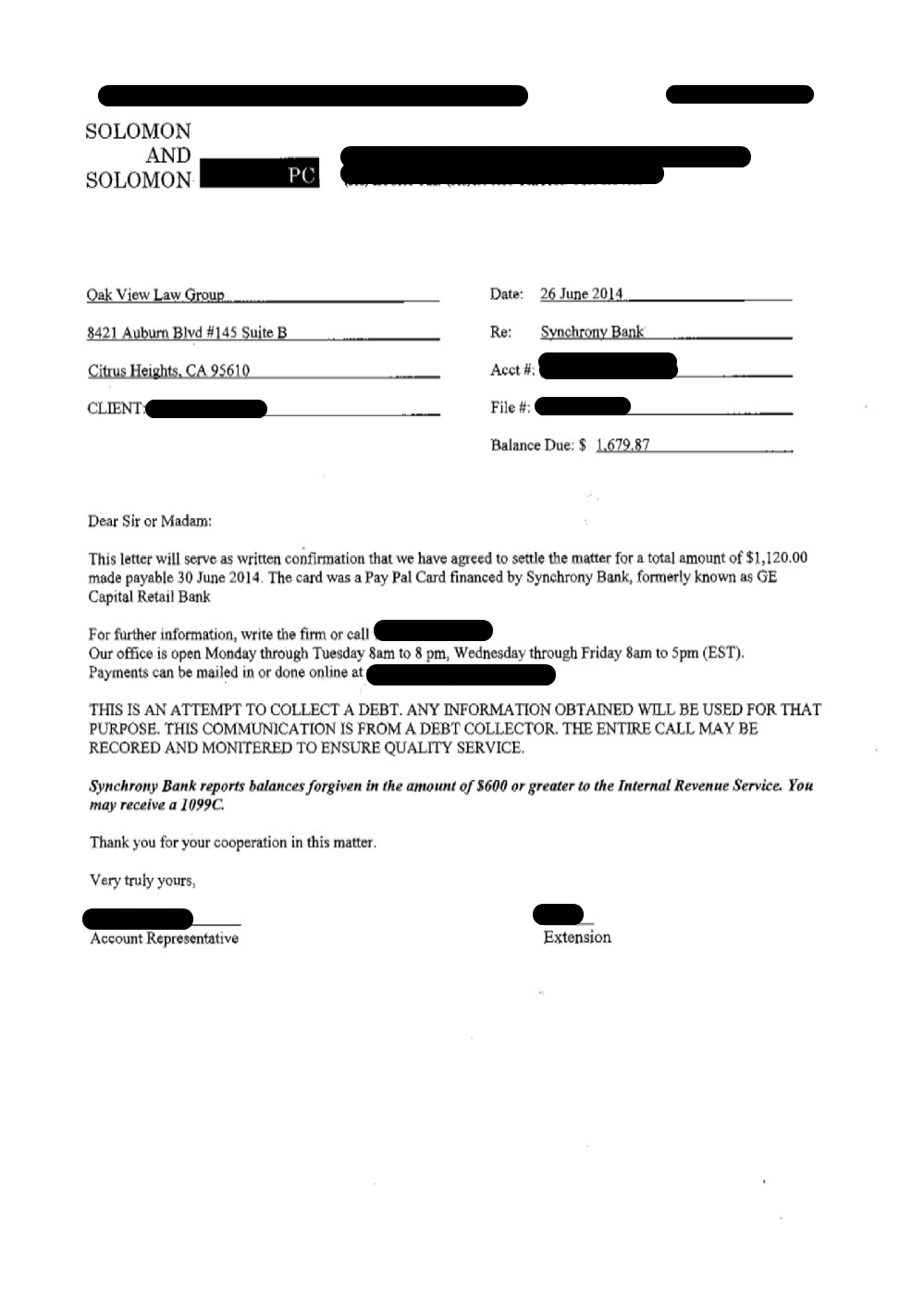 Client CW1 from NY saved $15,382