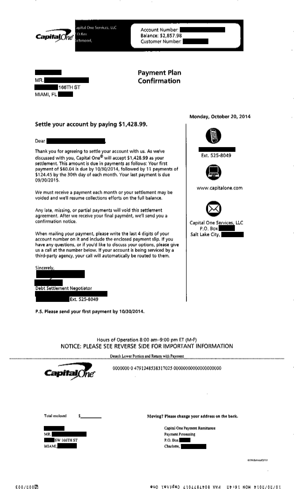Client DA from FL saved $15,456
