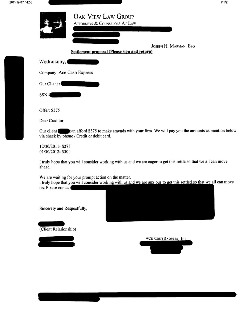 Client DHC saved $1,133