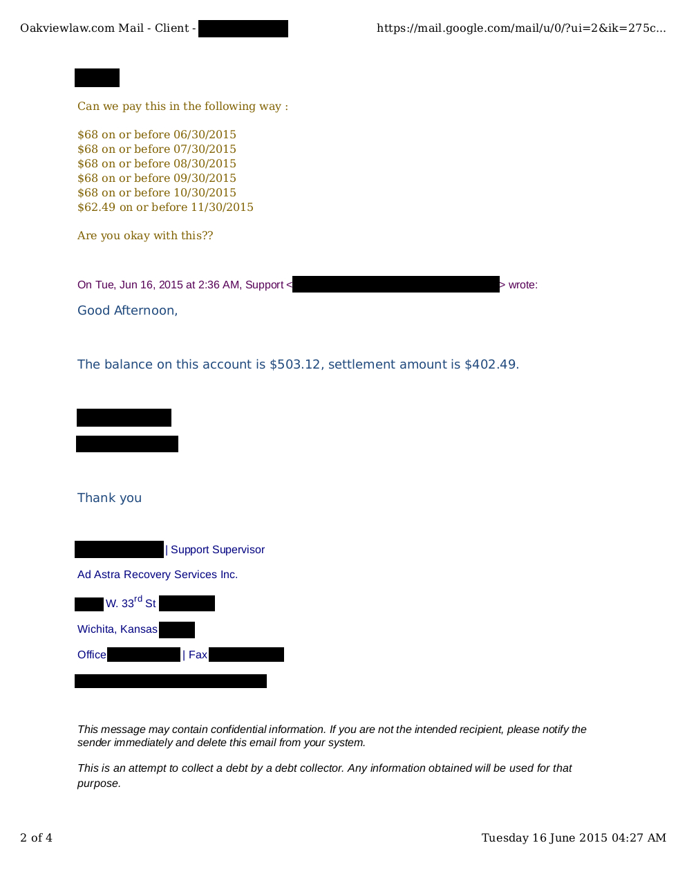 client dm2 from sd saved 8391 84 by settling online payday loan