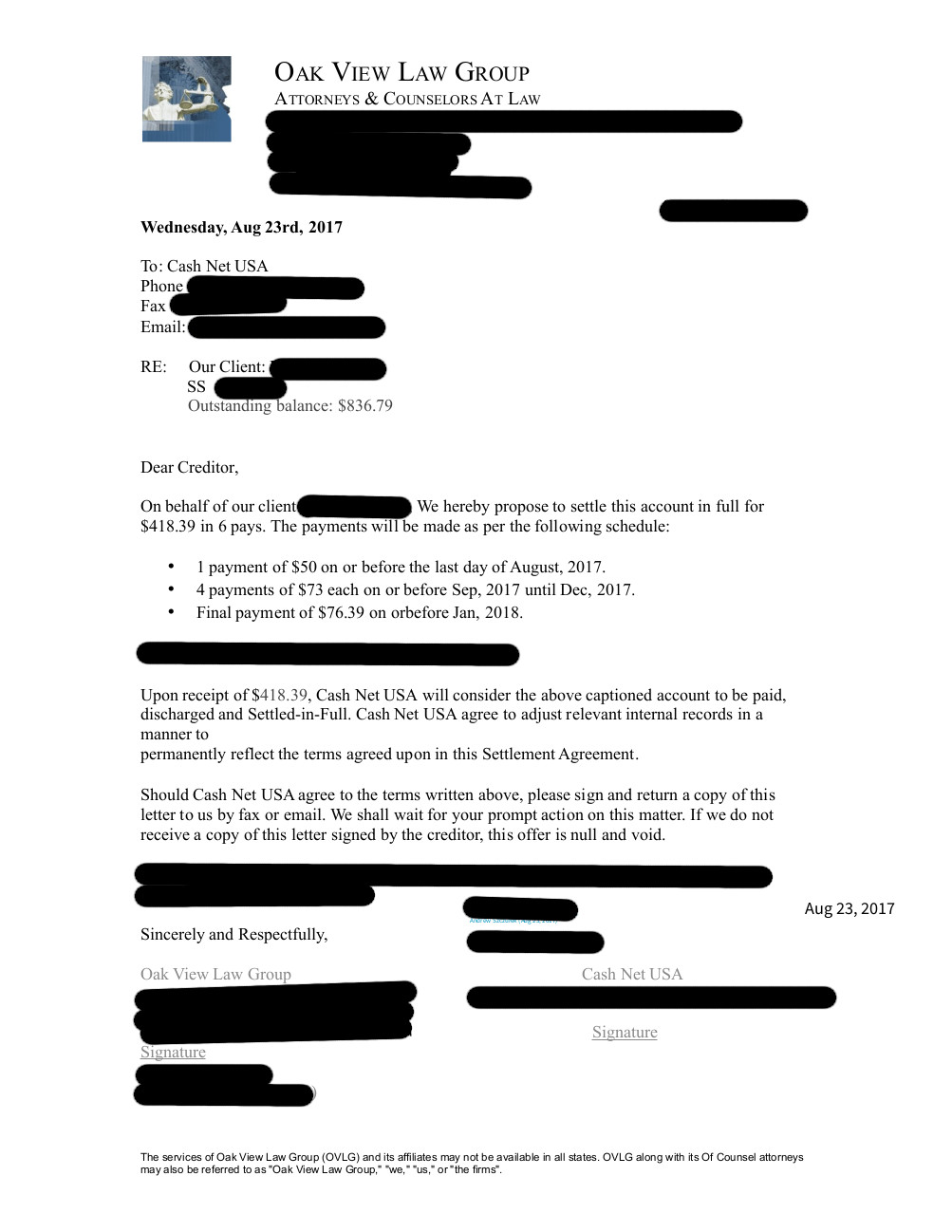 Client DS1 from TX saved $2,534
