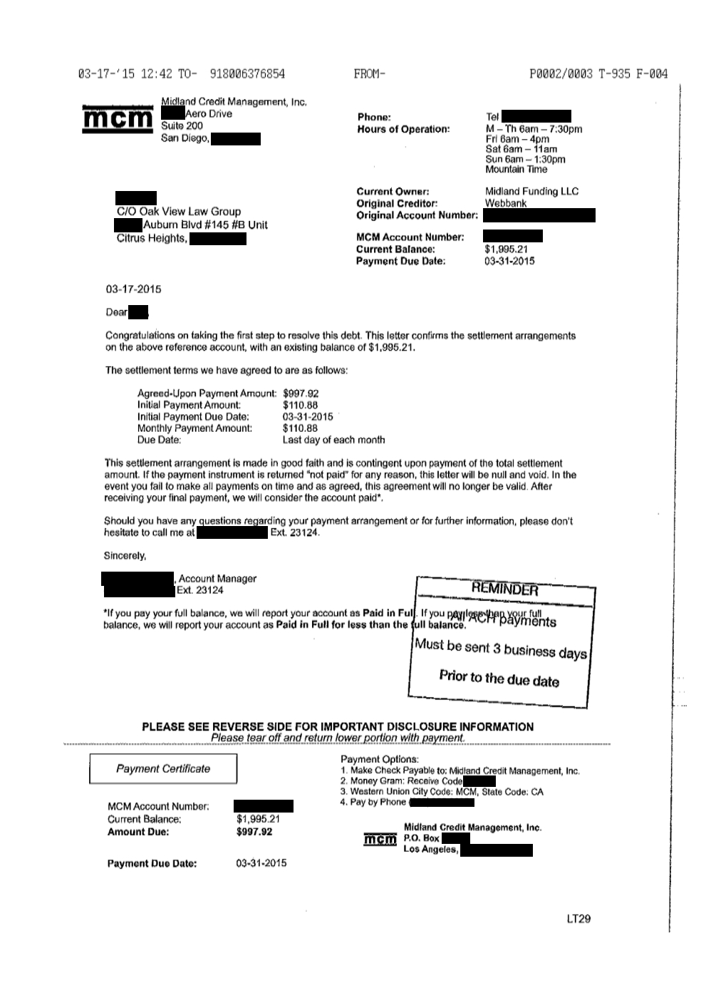 Client KL from TX saved $4,665