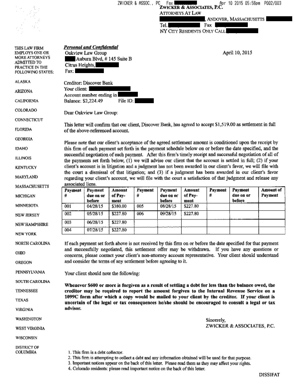 Client EP1 from OR saved $8,655