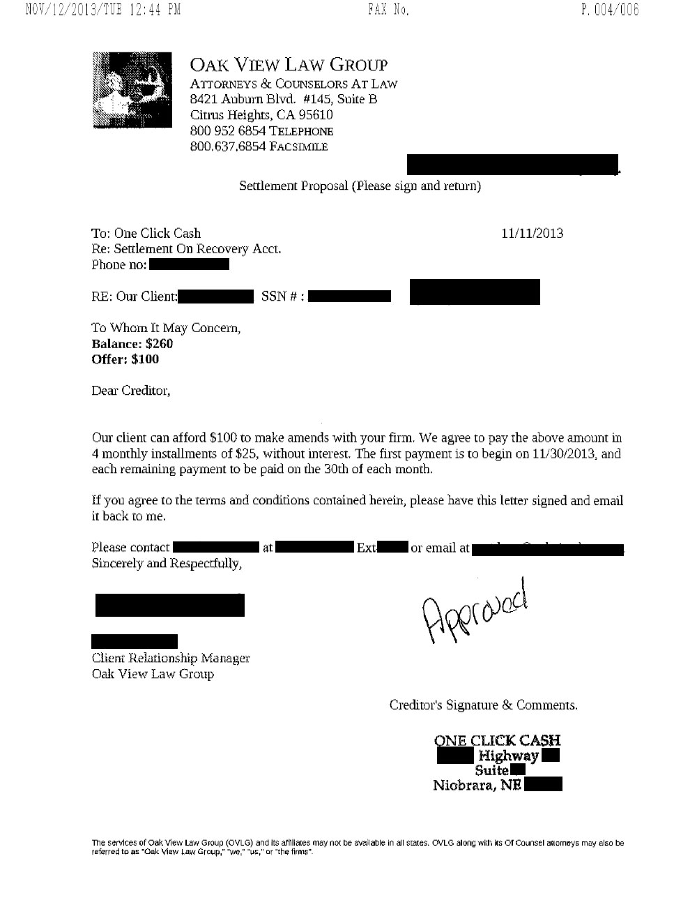 Client FA from AL saved $1,959