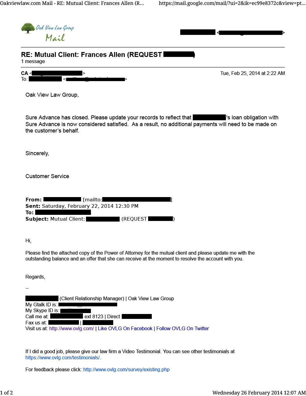 Client FA from AL saved $1,959