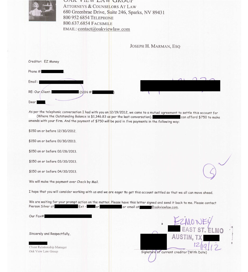 Client FF from TX saved $4,553