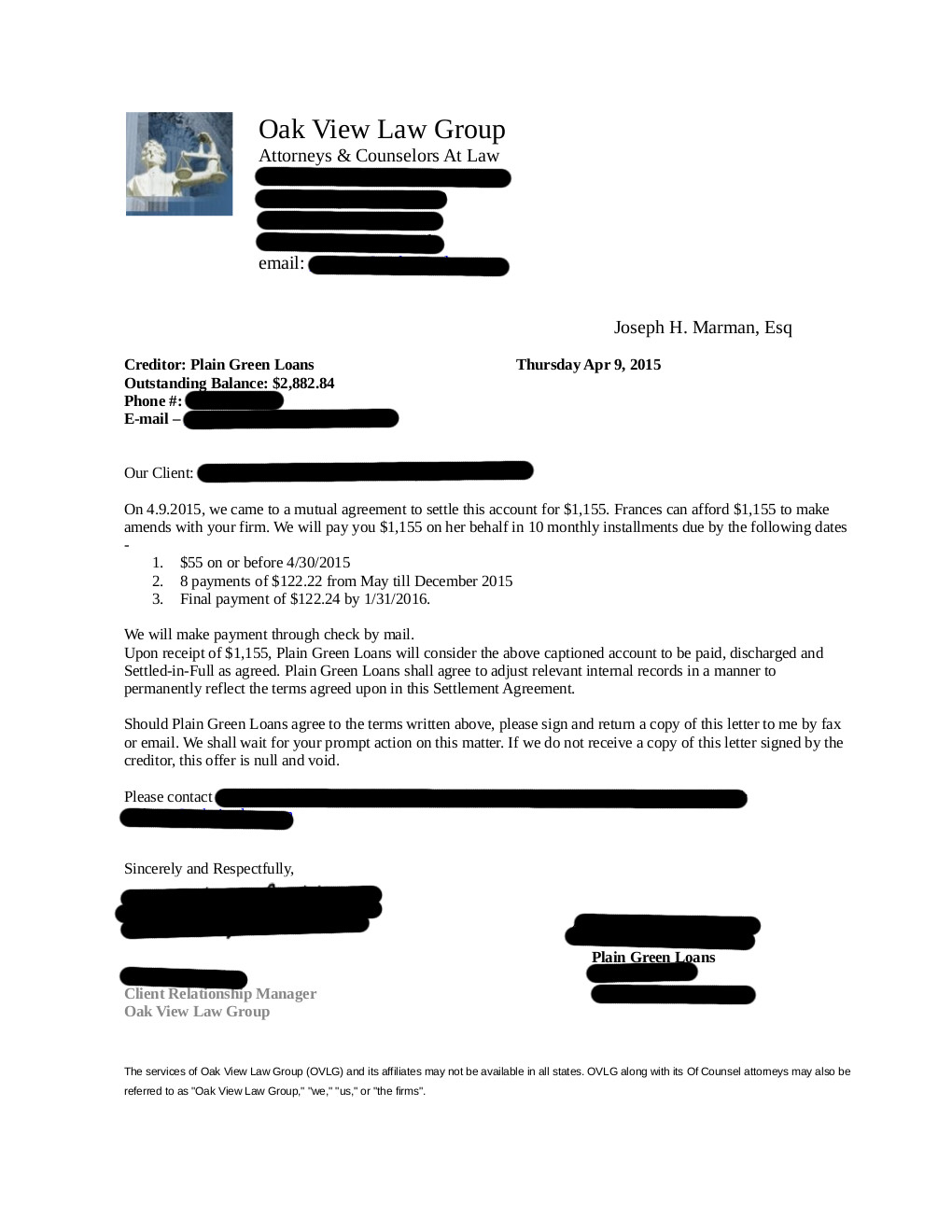 Client FK from MS saved $6,876