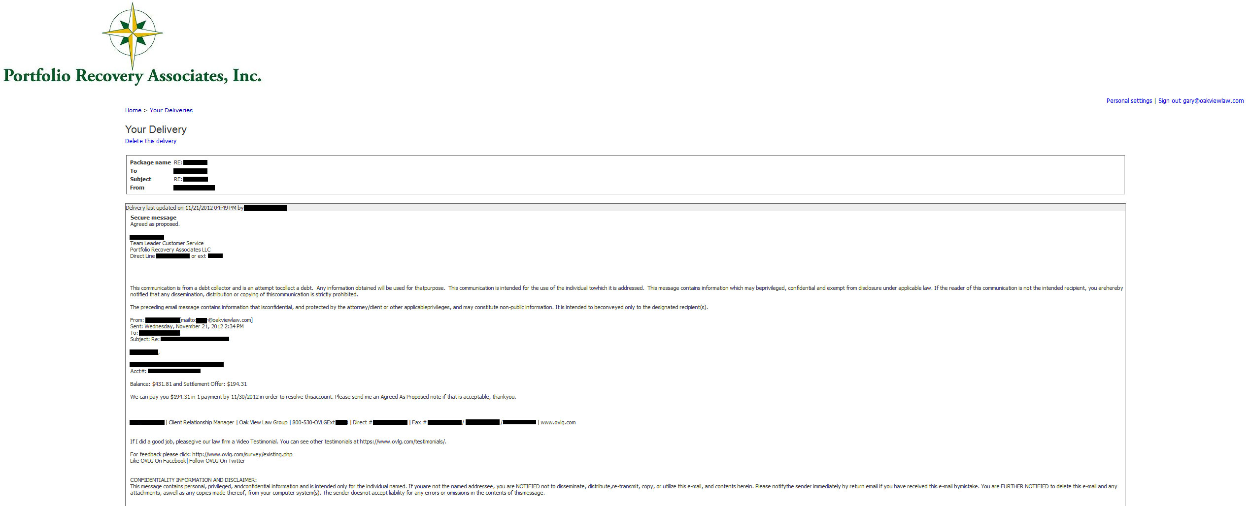Client AB from CA saved $6,003