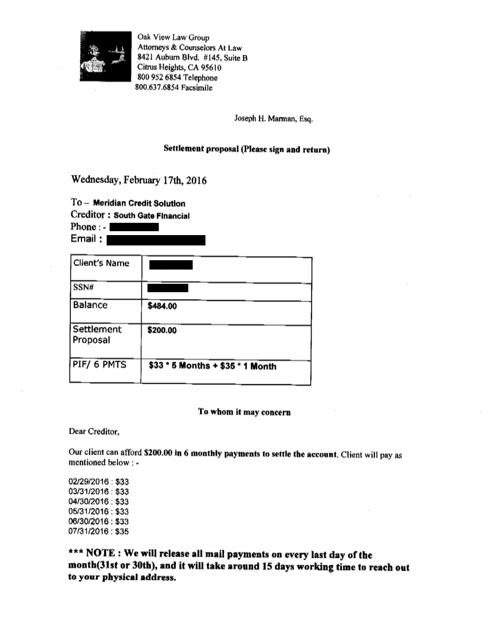 Client GJ1 from VA saved $472