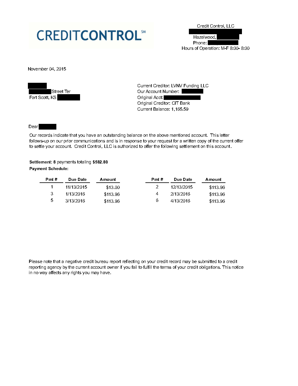 Client IB from KS saved $16,077