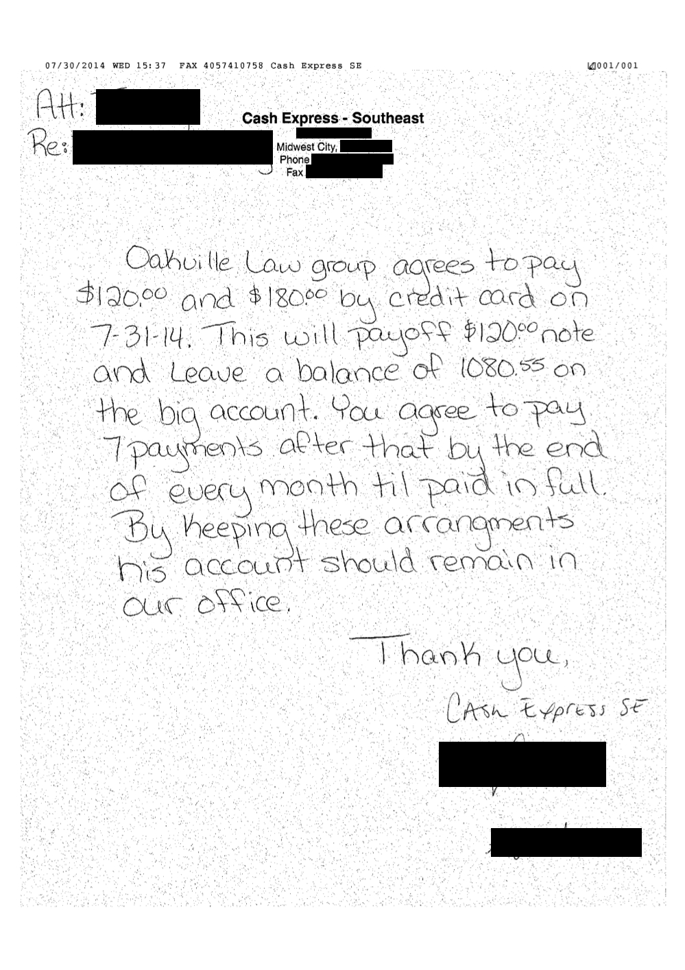 Client JB1 from OK saved $864