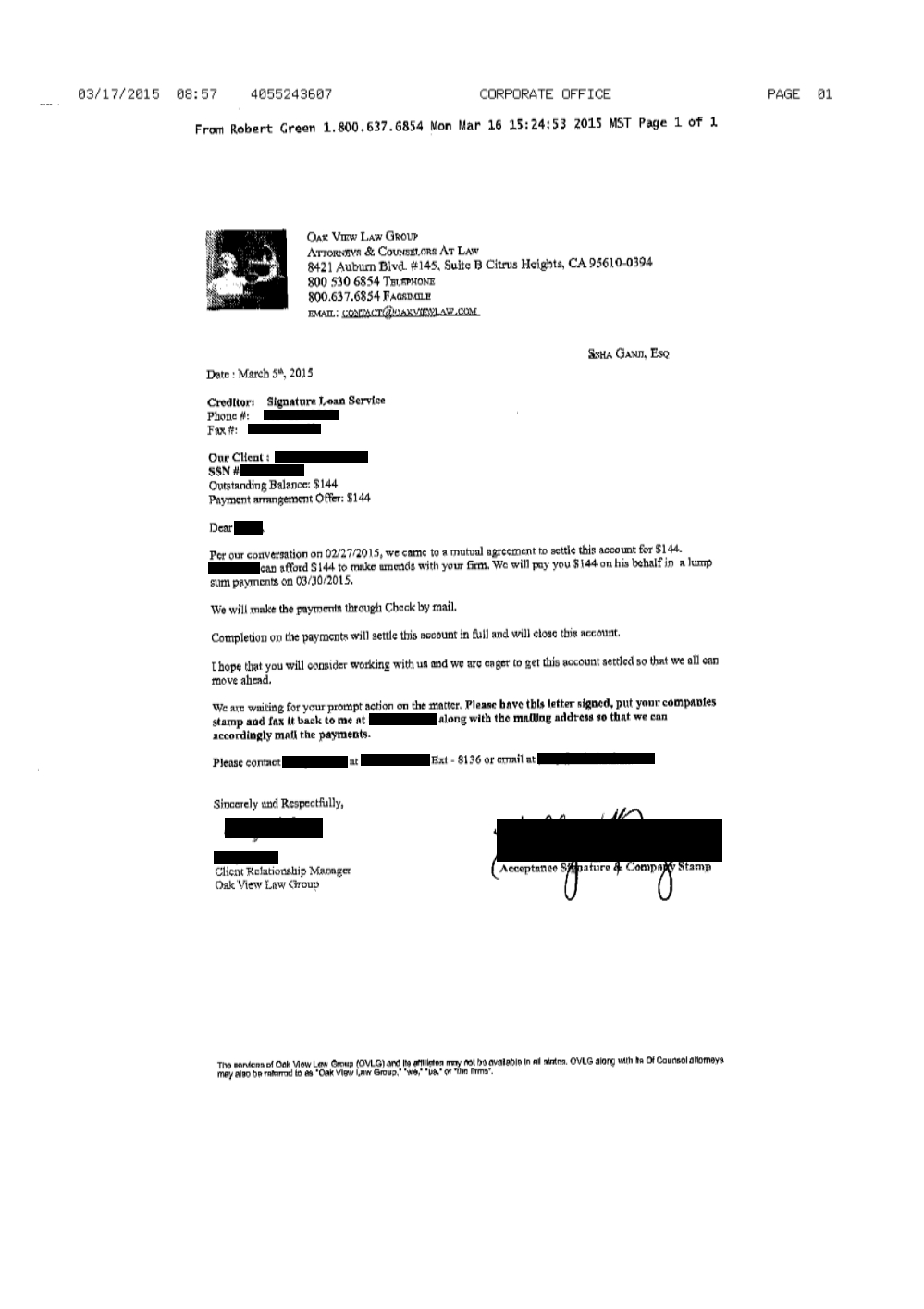 Client JB1 from OK saved $864