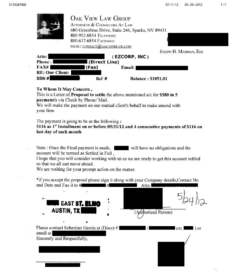 Client JEV from TX saved $353