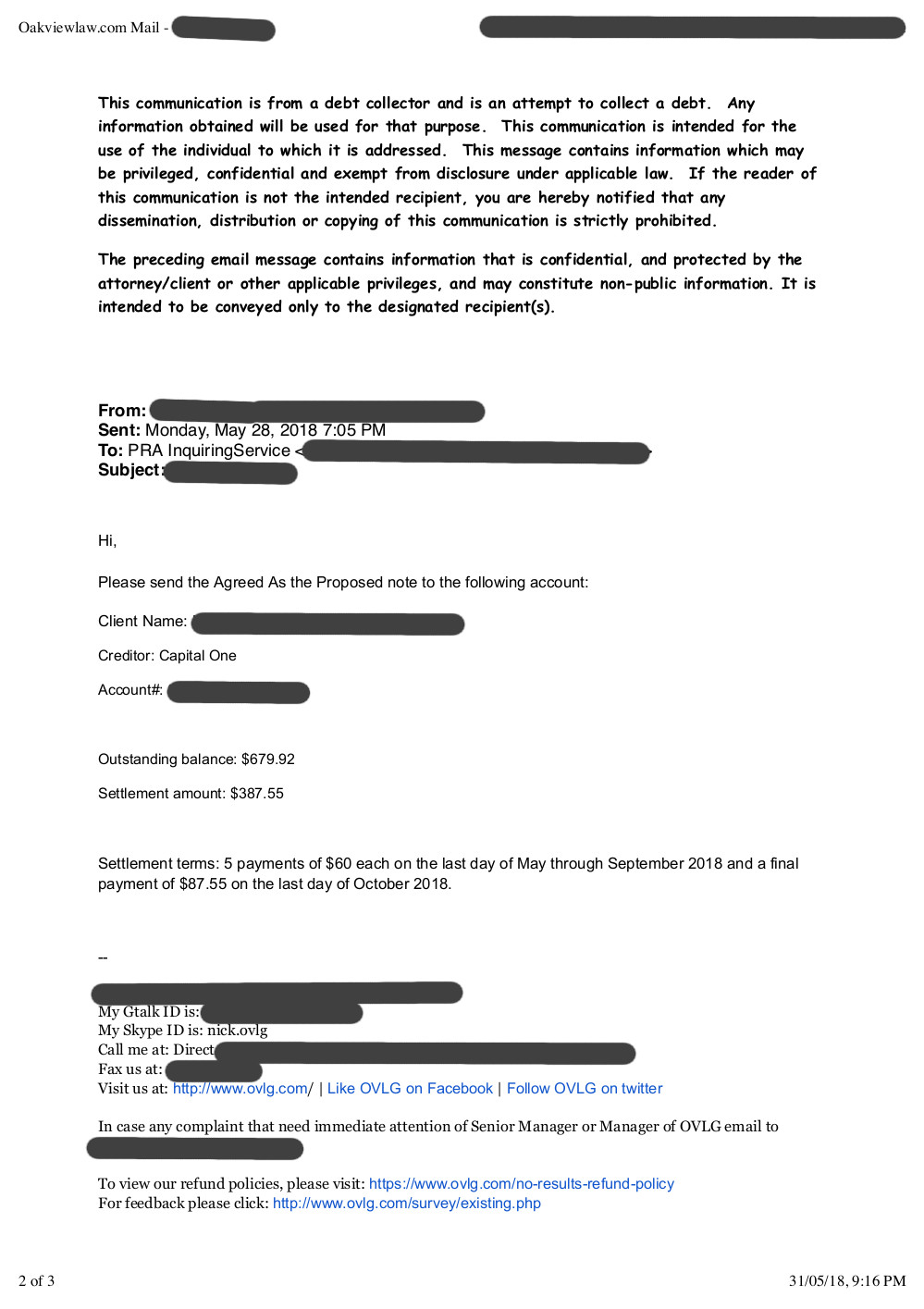 Client JK1 from WA saved $3,042