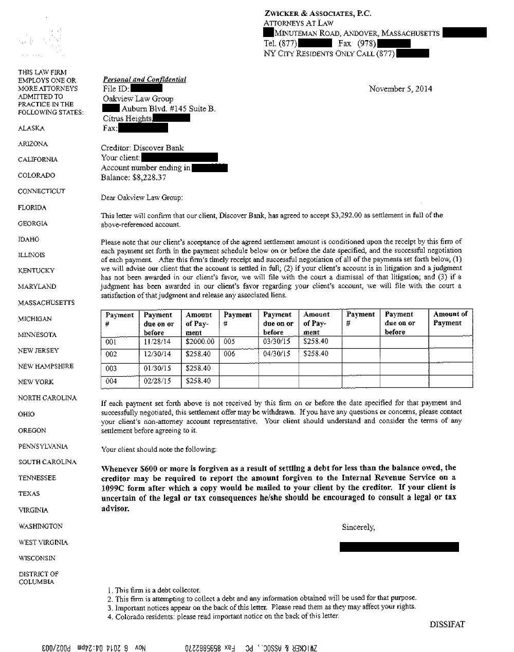 Client KB from NY saved $7,911