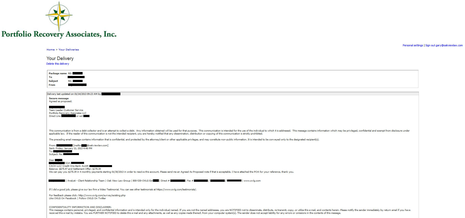 Client KC from WA saved $4,402