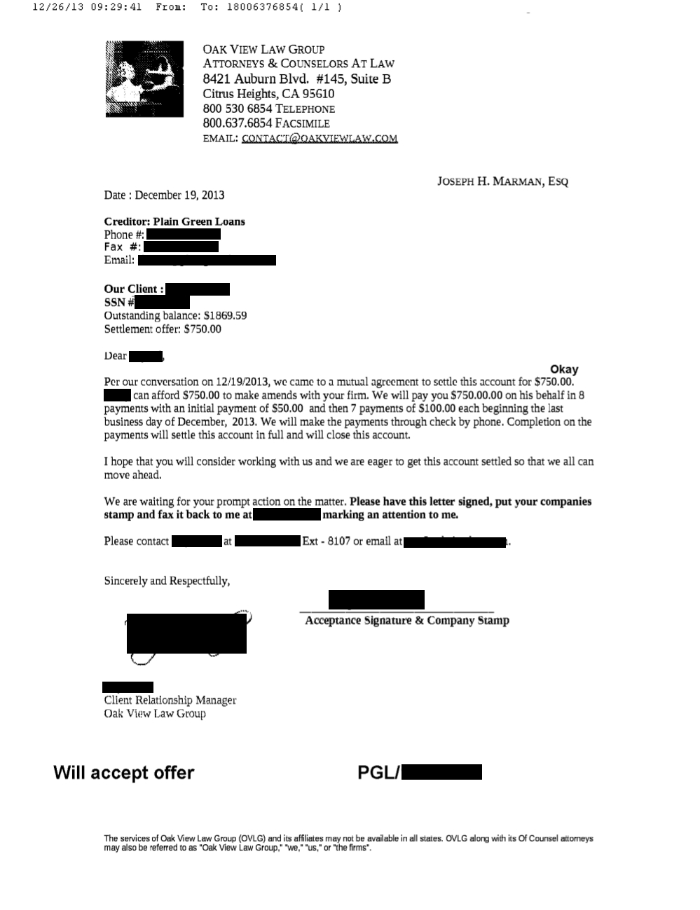 Client KE from IL saved $5,201