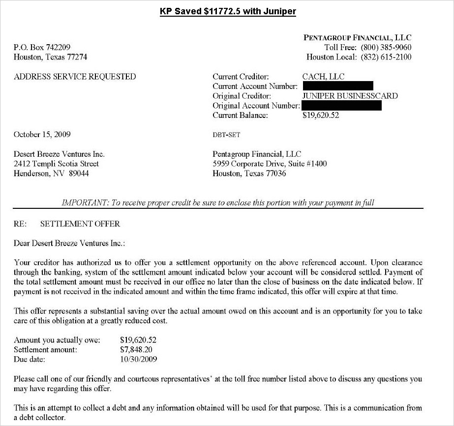 Client KP from NV saved $30,067