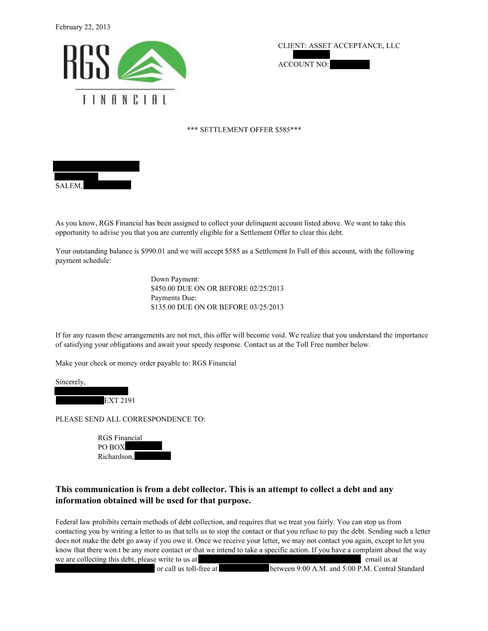Client LG1 from MA saved $4,632