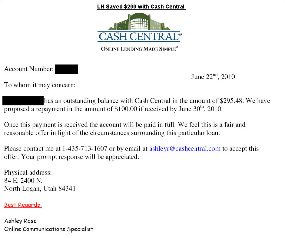 Client LH from CA saved $2,141