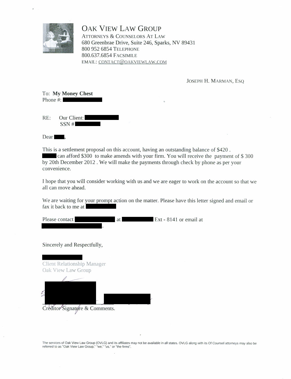 Client LH1 from CA saved $1,723