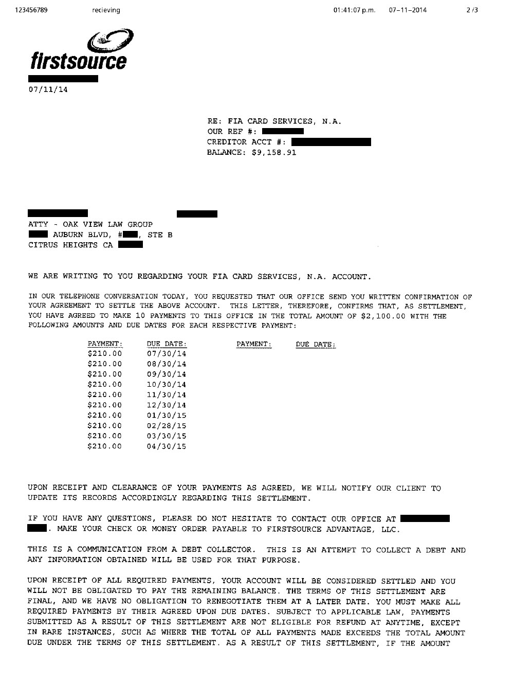 Client LL from CA saved $11,825