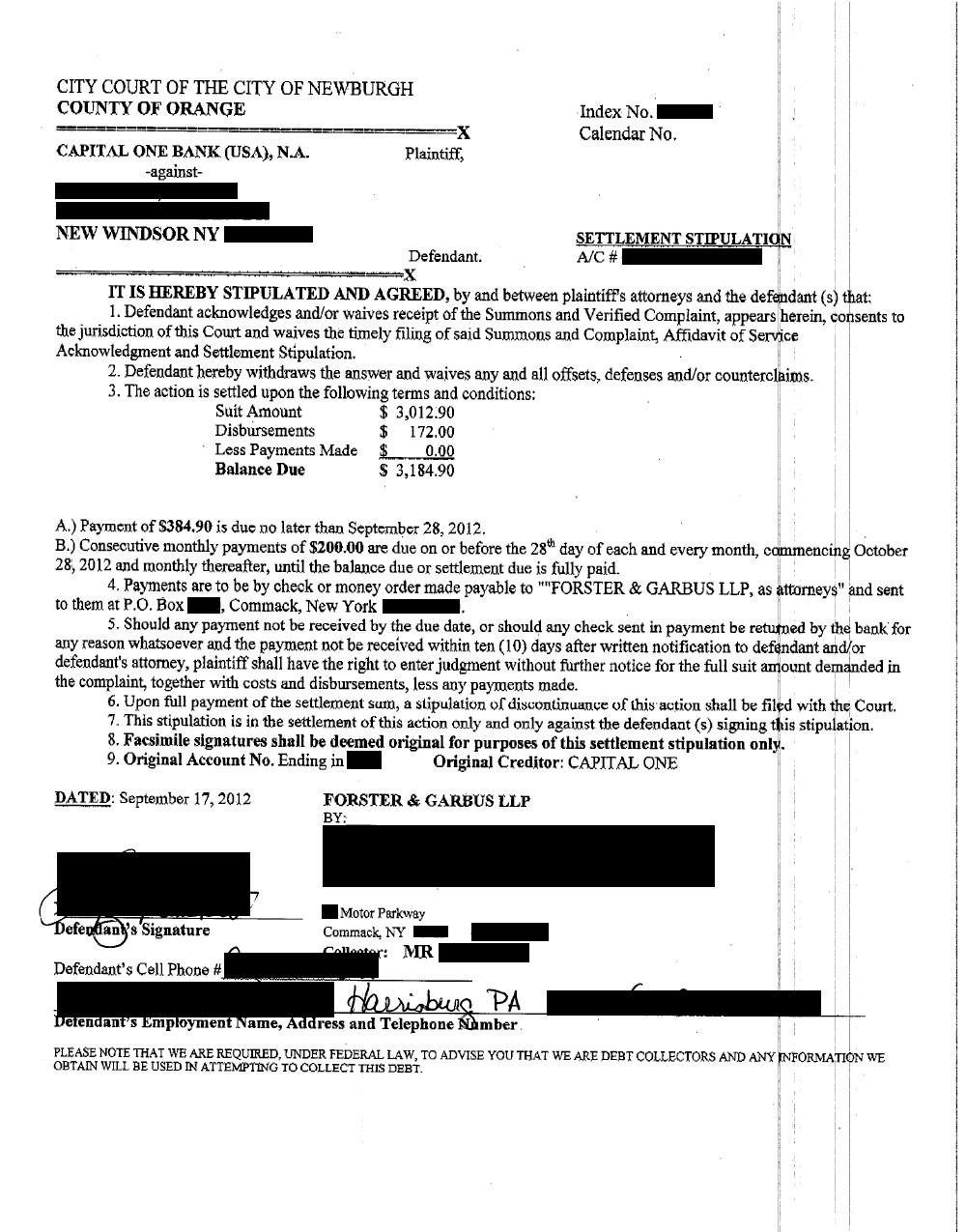 Client LM1 from NY saved $3,454